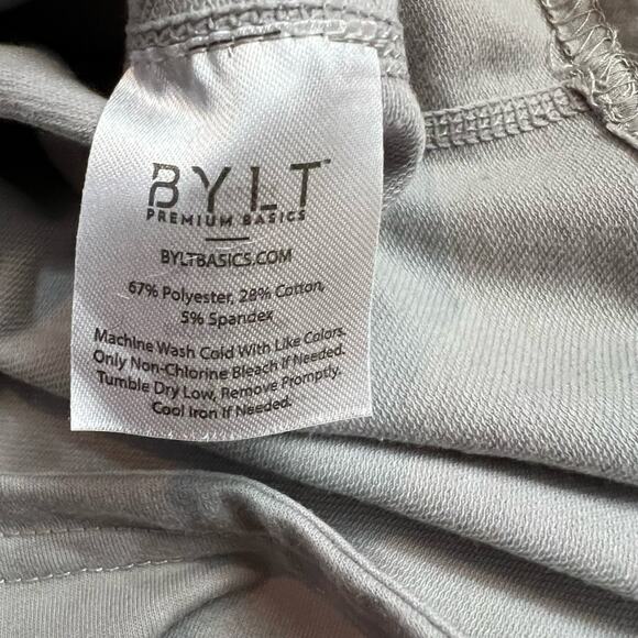 BYLT Shirt Men's XL Gray Drop Cut S/S Short Sleeve Stretch Cotton Polyester - Picture 7 of 7